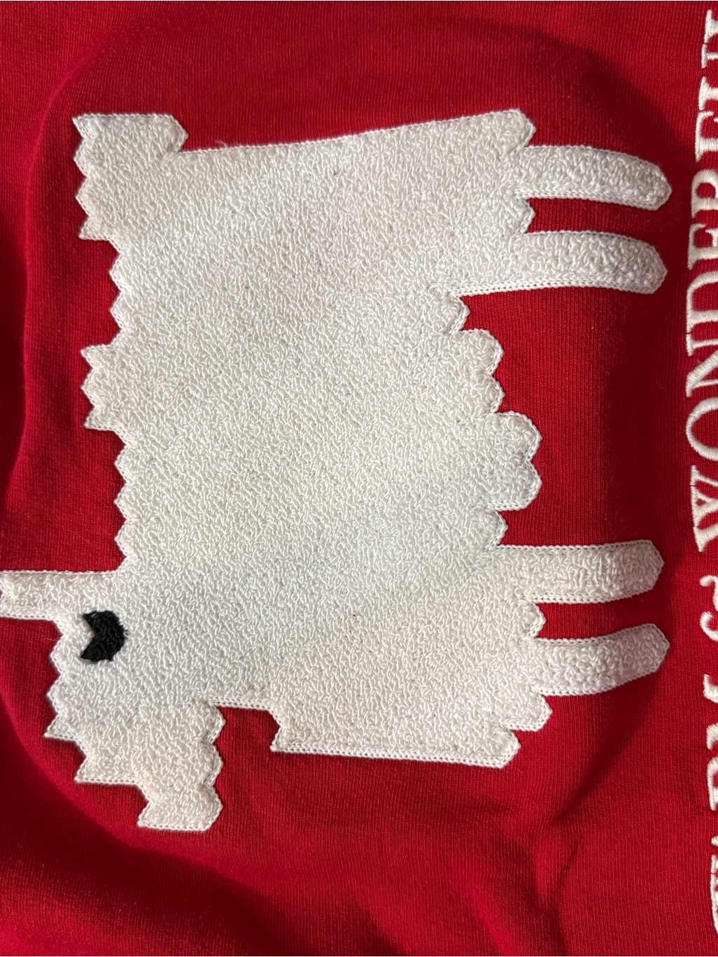 Red Warm & Wonderful Sheep Graphic Sweatshirt Size Small — image 3 of 4